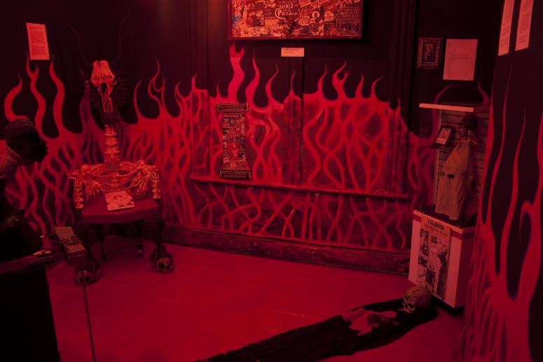 Digital image IRC.2013.01559 showing Emory Biko's installation, Hell on Earth for a Black Man, at the Mattress Factory, 2005.