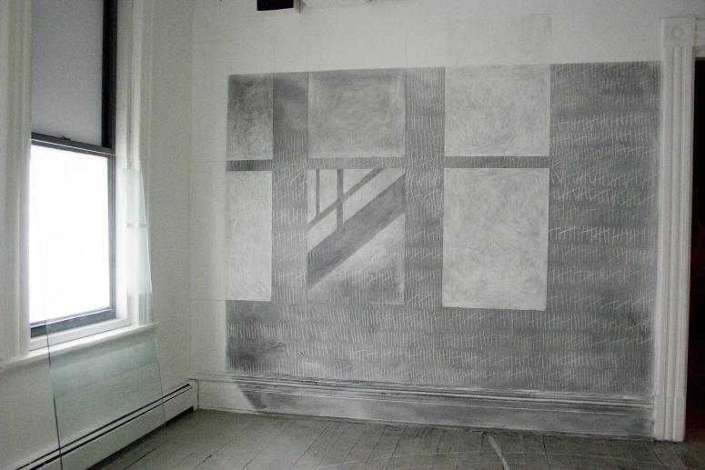 Digital image IRC.2013.01608 showing Carol Brode's installation, migration, at the Mattress Factory, 2005.