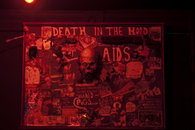 Digital image IRC.2013.01544 showing Emory Biko's installation, Hell on Earth for a Black Man, at the Mattress Factory, 2005.