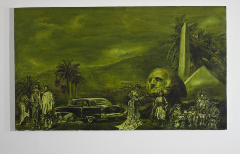 Digital image IRC.2012.06740 showing Pedro Álvarez's work, One from the Romantic Dollarscape Series, at the Mattress Factory, 2010.