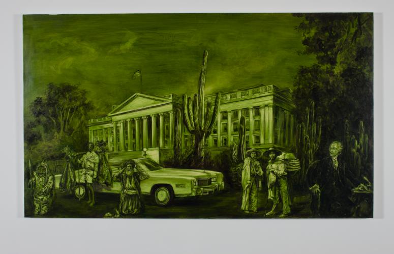 Digital image IRC.2012.06744 showing Pedro Álvarez's work, Ten from the Romantic Dollarscape Series, at the Mattress Factory, 2010.