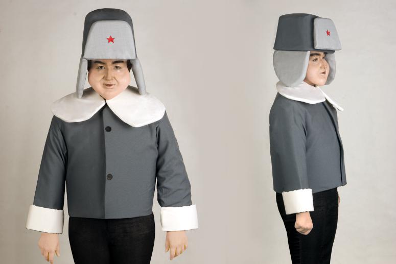 Digital image IRC.2012.04070 (old filename: Bhatt_portrait_03) showing Mansi Bhatt's portraits in her installation, The Gallery, at the Mattress Factory, 2007.