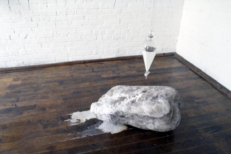 slide BRA.D-N003 showing Dove Bradshaw's installation, Negative Ions, at the Mattress Factory, 1998.