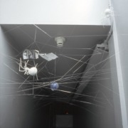 slide IRC.2012.00518 showing Paul Bowden's installation, Reward Yourself with Free Gasoline, at the Mattress Factory, 2001.