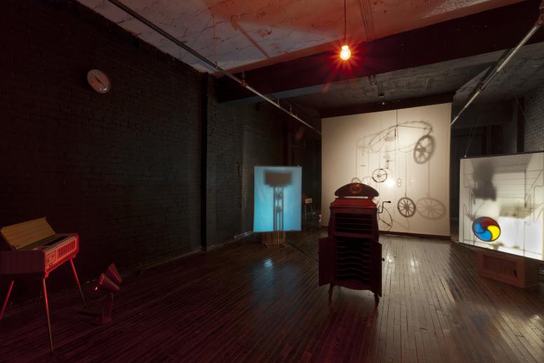 Installation Photograph Depicting Frank Pahl, <em>1913 Revisited in Three Parts</em>, 2013 at the Mattress Factory