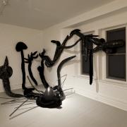 Digital image IRC.2012.06179 showing the interior of Elio Rodríguez's installation, Black Ceiba, at the Mattress Factory, 2010.