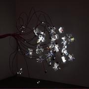 Installation Photograph Depicting Daniel Canogar, Midnight Plumber I, 2008 at the Mattress Factory