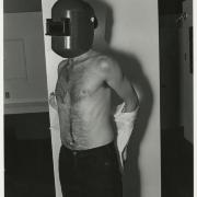 print IRC.2012.02875 showing Stephen Pellegrino's performance, Pass It!, at the Mattress Factory, 1983.