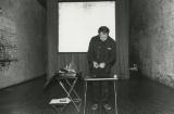 print IRC.2012.02876 showing Stewart Sherman's untitled performance at the Mattress Factory, 1983.