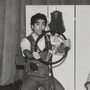 print IRC.2012.02884 showing Michael Smith's untitled performance at the Mattress Factory, 1983.