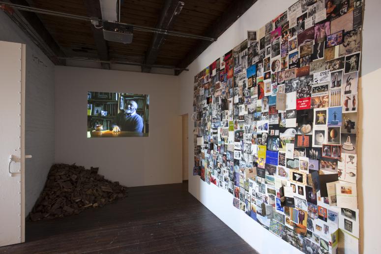 Photograph Depicting Thaddeus Mosley,&nbsp;<em>Thaddeus Mosley: Sculpture (Studio|Home)</em>, 2009 at the Mattress Factory