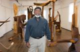 Photograph depicting Thaddeus Mosley, <em>Thaddeus Mosley: Sculpture (Studio|Home)</em>, 2009 at the Mattress Factory