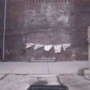 slide IRC.2012.02086 (old number: STA.L-F001) showing L'ubo Stacho's installation, First Communion, at the Mattress Factory, 1995.