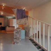 Photograph Depicting Jessica Stockholder, <em>Mixing Food with the Bed</em>, 1989 at the Mattress Factory