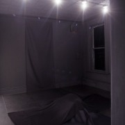 slide IRC.2012.01109 (old number: FAU.G-N001) showing Gretchen Faust's installation, Vigil: Compline, at the Mattress Factory, 1988.