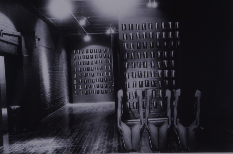 slide IRC.2012.02228 (old number: SAM.D-F014) showing Diane Samuels's installation, 44 Installations at the Mattress Factory, at the Mattress Factory, 1982.