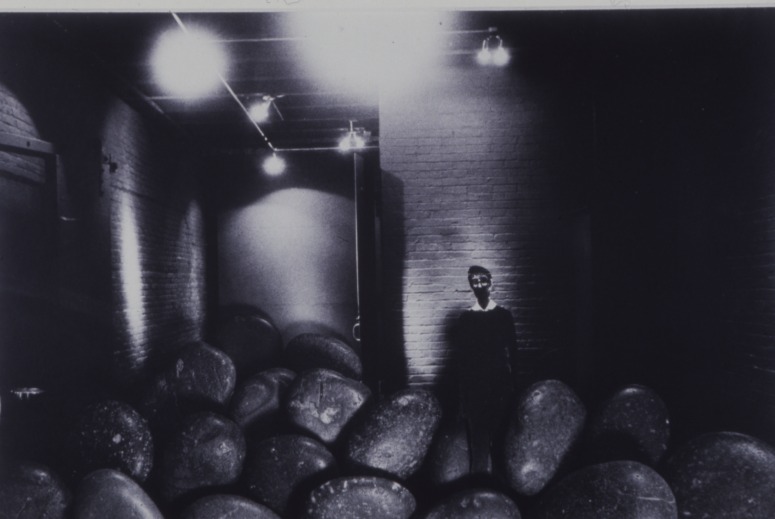 slide IRC.2012.02224 (old number: SAM.D-F010) showing Diane Samuels's installation, 44 Installations at the Mattress Factory, at the Mattress Factory, 1982.