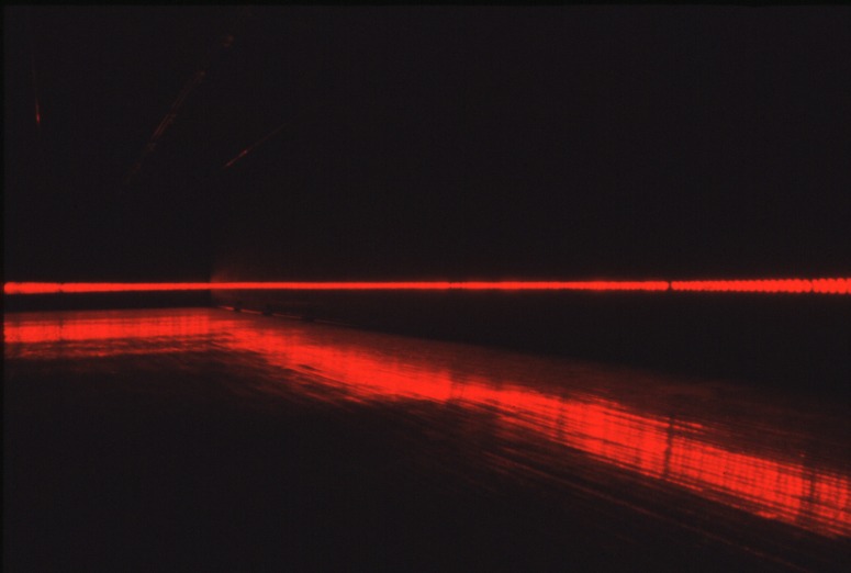 slide IRC.2012.01817 (old number: MIY.T-O005) showing Tatsuo Miyajima's installation, Over the Border, at the Mattress Factory, 1991.