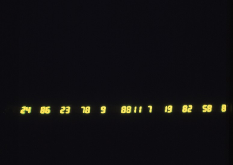 slide IRC.2012.01815 (old number: MIY.T-O003) showing Tatsuo Miyajima's installation, Over the Border, at the Mattress Factory, 1991.