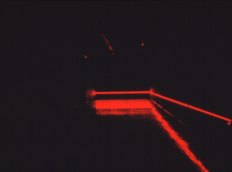 slide IRC.2012.01819 (old number: MIY.T-O007) showing Tatsuo Miyajima's installation, Over the Border, at the Mattress Factory, 1991.
