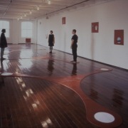 slide IRC.2012.01510 (old number: HEN.Q-L001) showing Quisqueya Henriquez's installation, Locus, at the Mattress Factory, 1998.