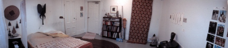 slide IRC.2012.03705 (old number: GRA.L-A005) showing Lonnie Graham's installation, Artist Studio, at the Mattress Factory, 2001.