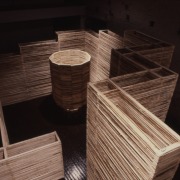 slide IRC.2012.01832 (old number: MAY.E-U013) showing Edward Mayer's untitled installation at the Mattress Factory, 1985.