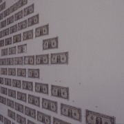 slide IRC.2012.01938 (old number: MON.J-A031) showing James Giordani Montford's collaborative installation, The Artist Dollars Project, at the Mattress Factory, 1999.