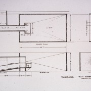 slide IRC.01139 (old number: TUR.J-P002) showing a plan of James Turrell's permanent installation, Pleiades, at the Mattress Factory, 1983.