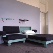 slide IRC.2012.03570 (old number: WEX.A-B001) showing Allan Wexler's permanent installation, Bed-Sitting Room for Artist in Residence, at the Mattress Factory, 1988.