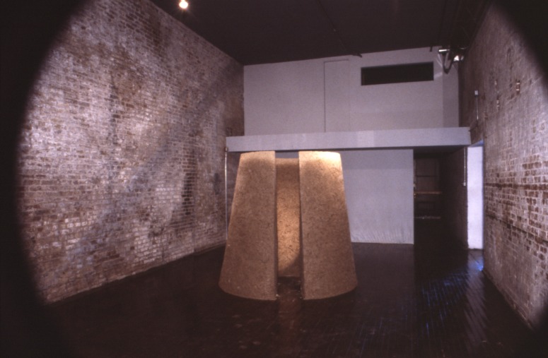 slide IRC.2012.03460 (old number: WEB.M-U011) showing Meg Webster's untitled installation at the Mattress Factory, 1984.