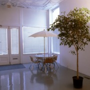 slide IRC.2012.03074 (old number: IRE.D-B001) showing David Ireland's originally untitled installation, Boulevard, at the Mattress Factory, 1993.