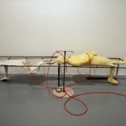 slide IRC.2012.03219 (old number: KUN.S-S001) showing Sutee Kunavichayanont's installation, Siamese Breath (Twins), at the Mattress Factory, 1999.