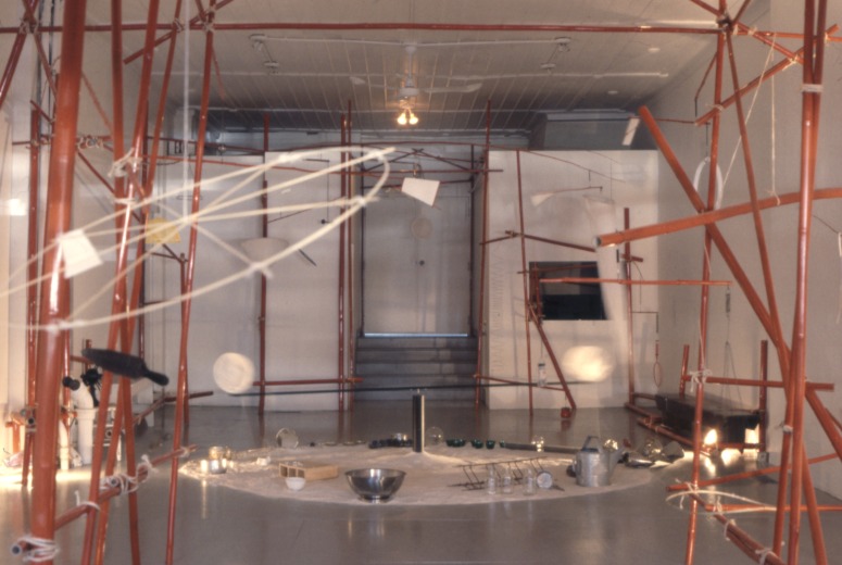 slide IRC.2012.01803 (old number: MAT.Y-C008) showing Yoji Matsumura's installation, Celebration, at the Mattress Factory, 1991.