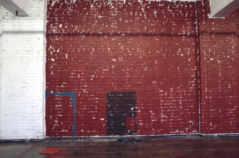 slide IRC.2012.00820 (old number: KEN.M-F003) showing Mary Jean Kenton's installation, The Free Rectangles, at the Mattress Factory, 1992.