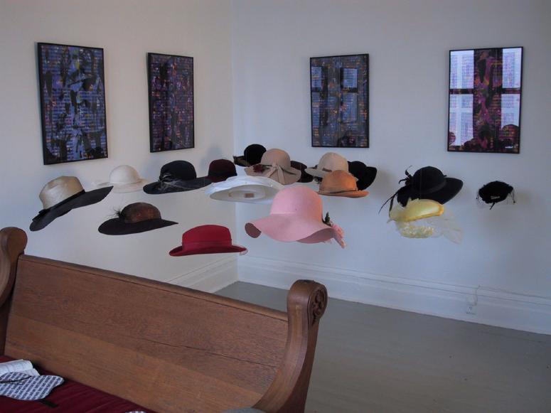 Digital image IRC.2013.01038 showing Jo-Anne Bates's installation, Sunday Mornin = Hats, Hats &amp; Mo Hats, at the Mattress Factory, 2003.