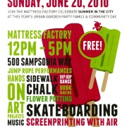 2010 Family and Community Urban Garden Party Poster