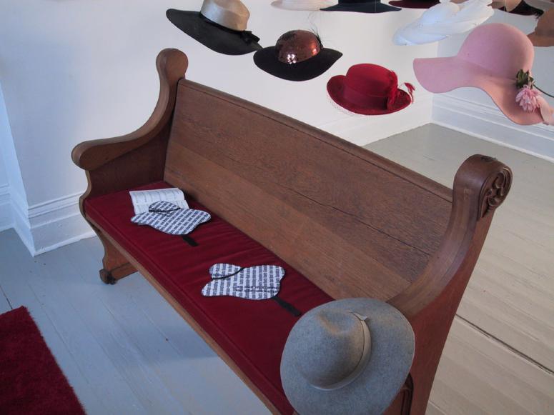 Digital image IRC.2013.01035 showing Jo-Anne Bates's installation, Sunday Mornin = Hats, Hats &amp; Mo Hats, at the Mattress Factory, 2003.