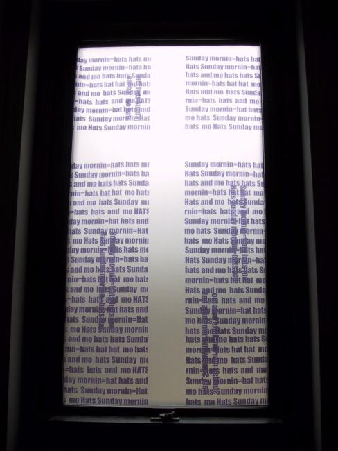 Digital image IRC.2013.01044 showing Jo-Anne Bates's installation, Sunday Mornin = Hats, Hats &amp; Mo Hats, at the Mattress Factory, 2003.