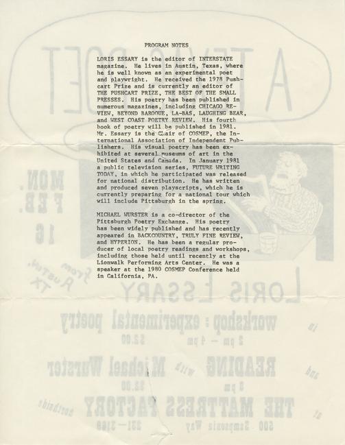 1979 A Texas Poet: Loris Essary (Back)