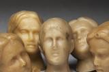 Wax ex-voto heads from Ann Hamilton's <em>Offering</em>, 1991