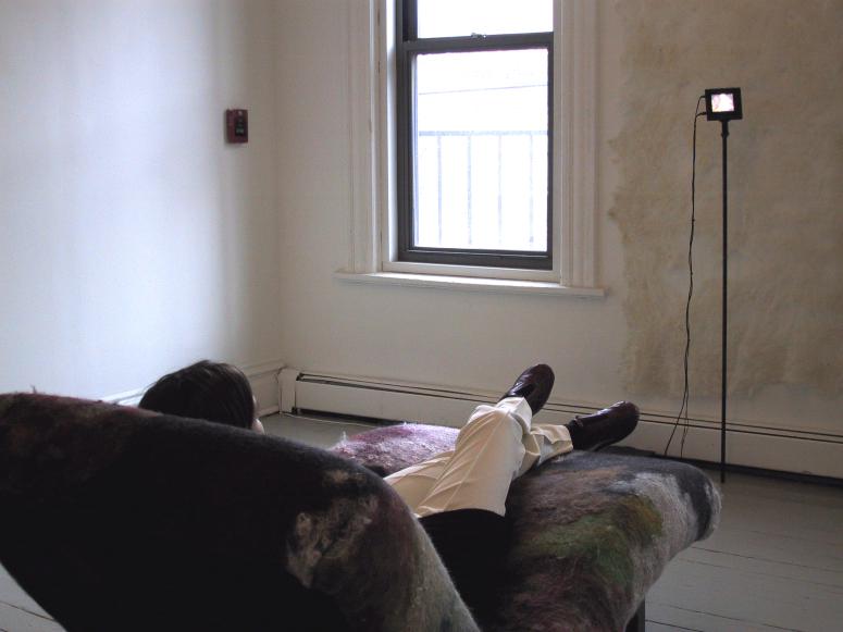 Digital image IRC.2013.00535 showing Karen Page's installation, Strata, at the Mattress Factory, 2002.