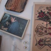 Digital image IRC.2013.00070 showing Nick Bubash's installation, O. G. Tattooing, at the Mattress Factory, 2003.