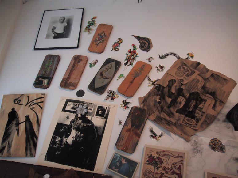 Digital image IRC.2013.00143 showing Nick Bubash's installation, O. G. Tattooing, at the Mattress Factory, 2003.