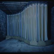 slide IRC.2012.03561 (old number: NYZ.D-O001) showing David Nyzio's installation, Observation Platform, at the Mattress Factory, 1992.