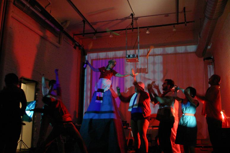 Digital image IRC.2012.07112 showing Kristen Baumliér's performance, France, at the Mattress Factory, 2005.