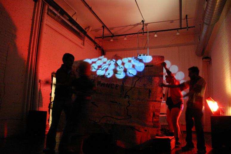 Digital image IRC.2012.07092 showing Kristen Baumliér's performance, France, at the Mattress Factory, 2005.