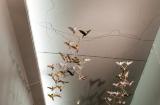 Digital image IRC.2012.05529 showing Carin Mincemoyer's installation, Migrating Birds Mimicking the Structure of Polyethylene Molecules, at the Mattress Factory, 2009.