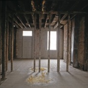 slide IRC.2012.05078 showing Ann Hamilton's installation, Offering, at the Mattress Factory, 1991.