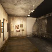 Digital image IRC.2012.05090 showing Lauri Mancuso's installation, Aging a Decaying Mill Town, at the Mattress Factory, 2008.